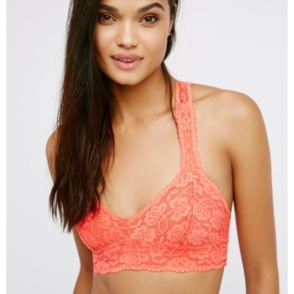 Free People Other - Free People Galloon Coral Lace Racerback Bralette